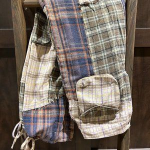 NWOT - Oli & Hali Purple/Multi Color Plaid/Patch Pants - Size Large (10-14)